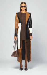 Mosaic | Patchwork Leather Coat