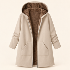 Evelyn sherpa-lined hooded coat