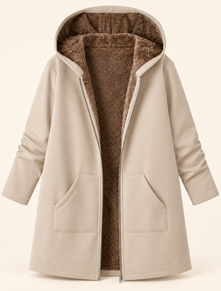 Evelyn sherpa-lined hooded coat