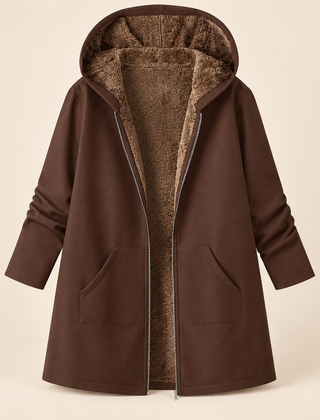 Evelyn sherpa-lined hooded coat