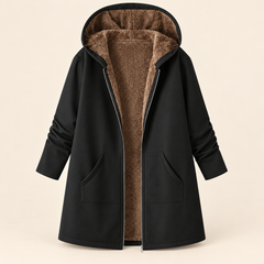 Evelyn sherpa-lined hooded coat