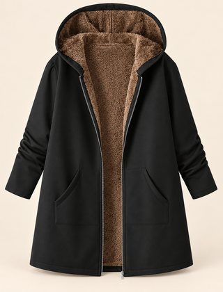 Evelyn sherpa-lined hooded coat