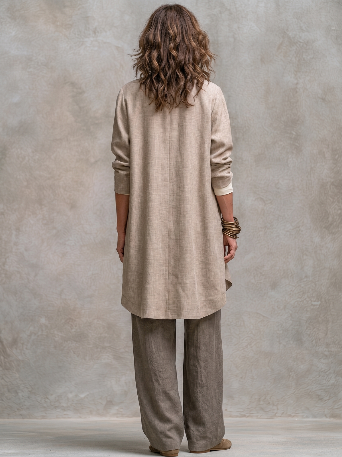 Simone layered wide-leg set