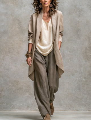 Simone layered wide-leg set