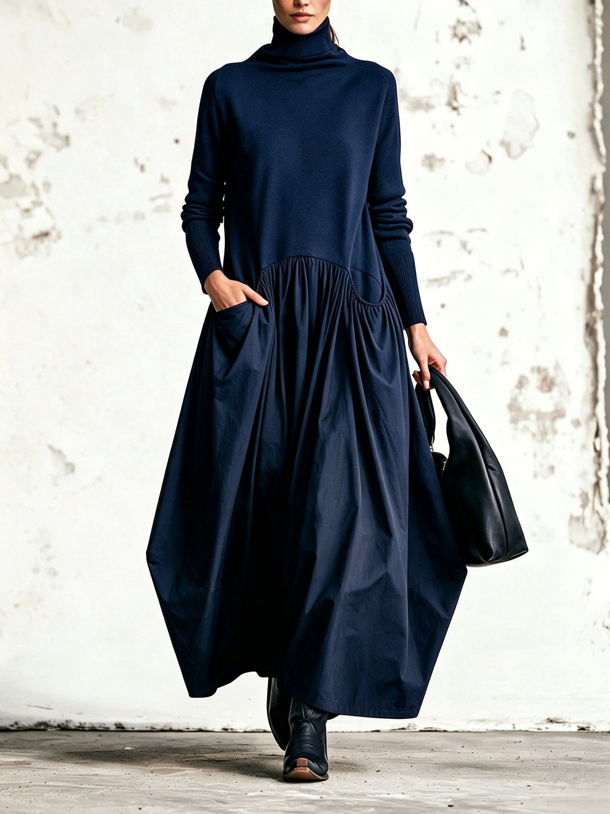 Sloane high neck pocket maxi dress