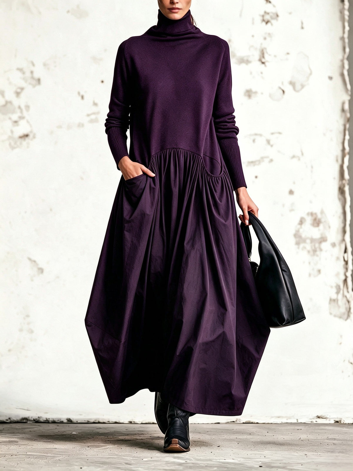 Sloane high neck pocket maxi dress