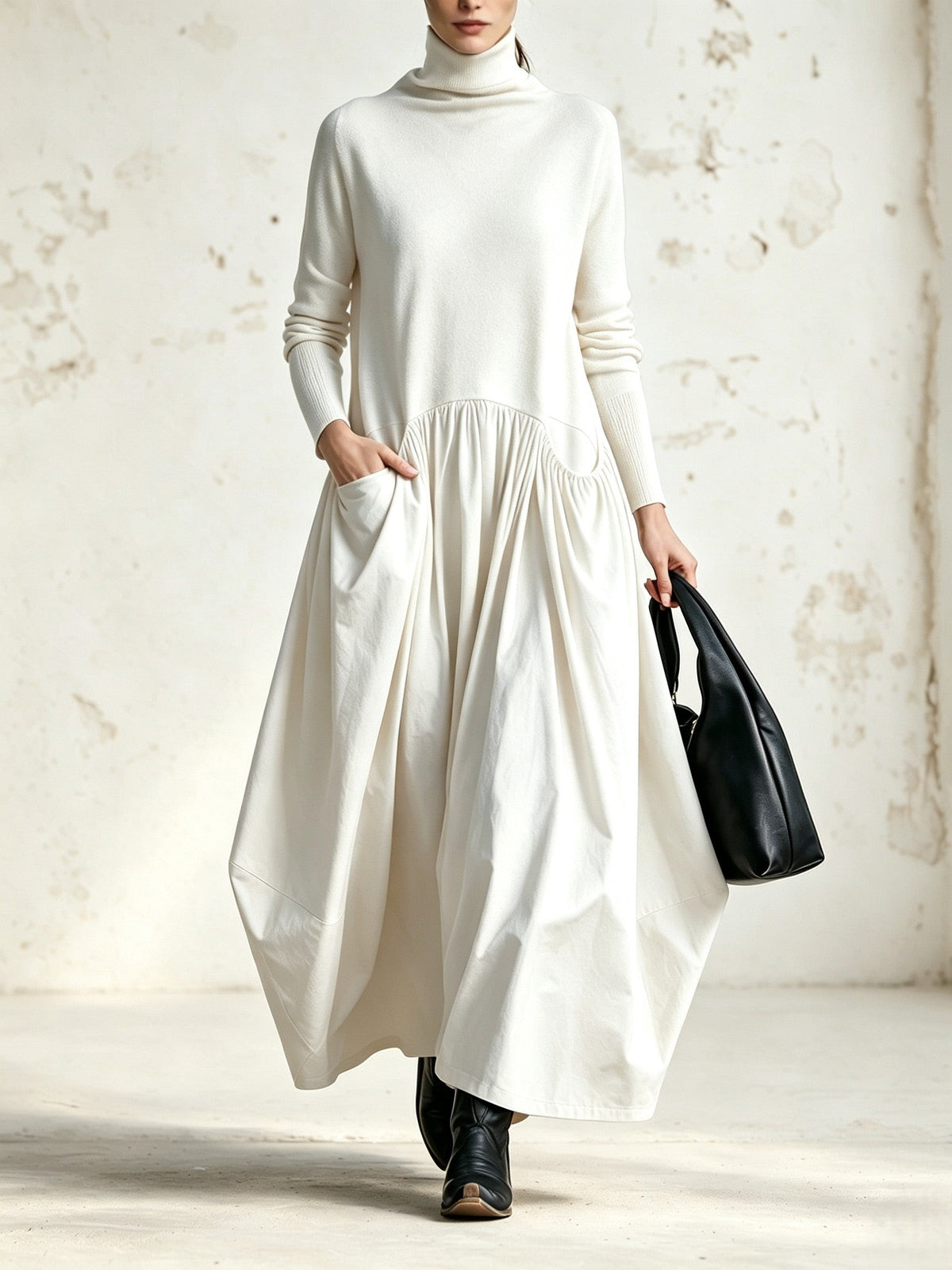 Sloane high neck pocket maxi dress