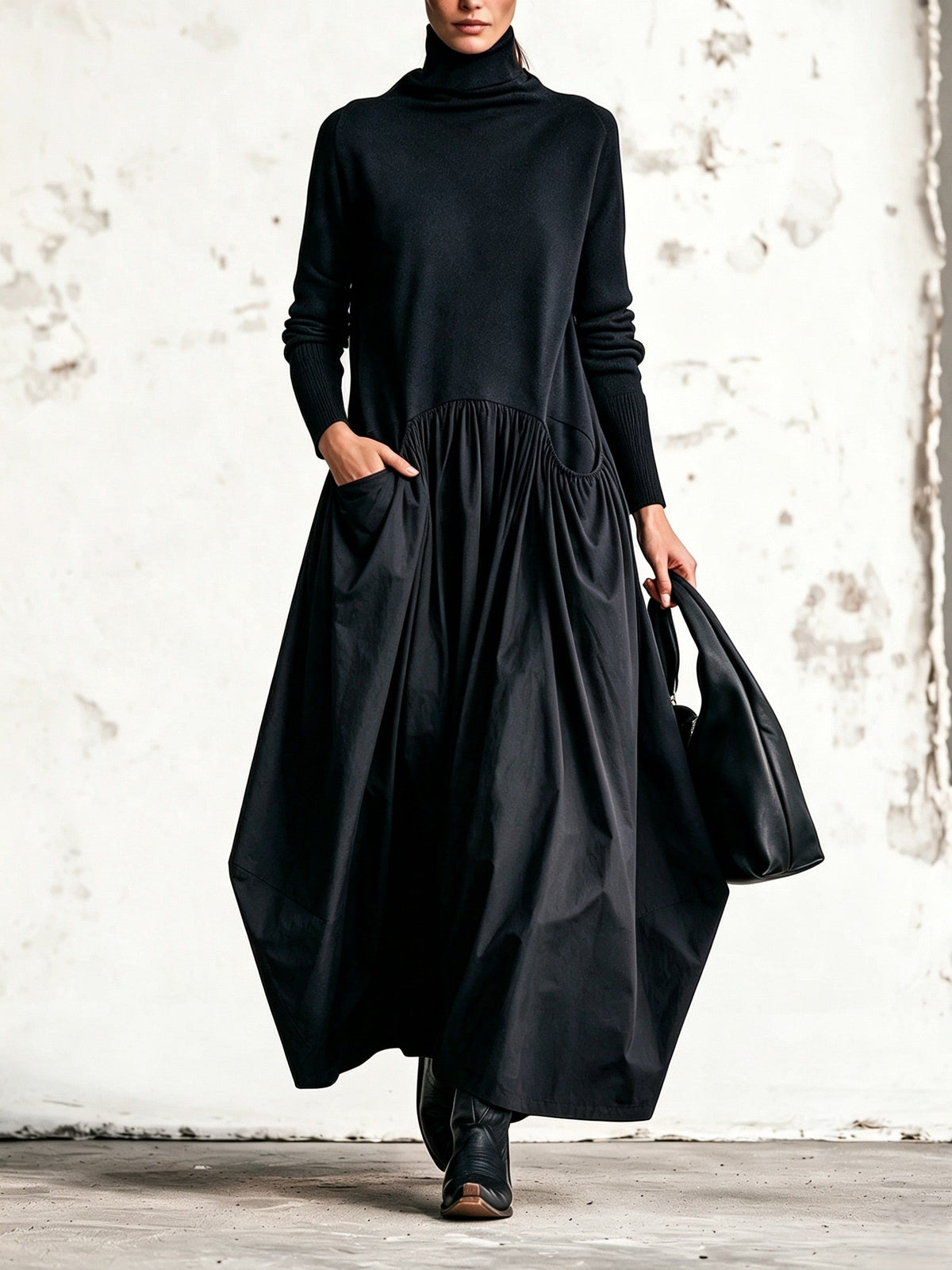 Sloane high neck pocket maxi dress