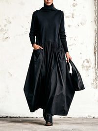 Sloane | High Neck Pocket Maxi Dress