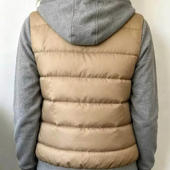 Sabrina colour-block padded jacket with hood