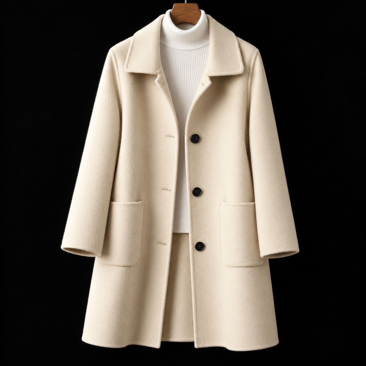 Harriet - Classic Single-Breasted Longline Coat