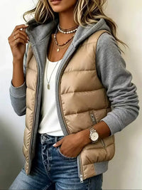 Sabrina | Colour-Block Padded Jacket with Hood