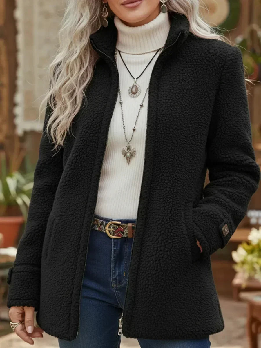 Carissa stand collar jacket