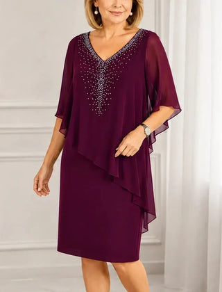 Jessamy embellished V-neck overlay dress
