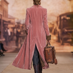 Madison velvet tailored coat