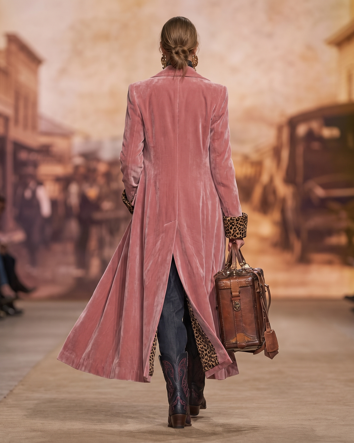 Madison velvet tailored coat