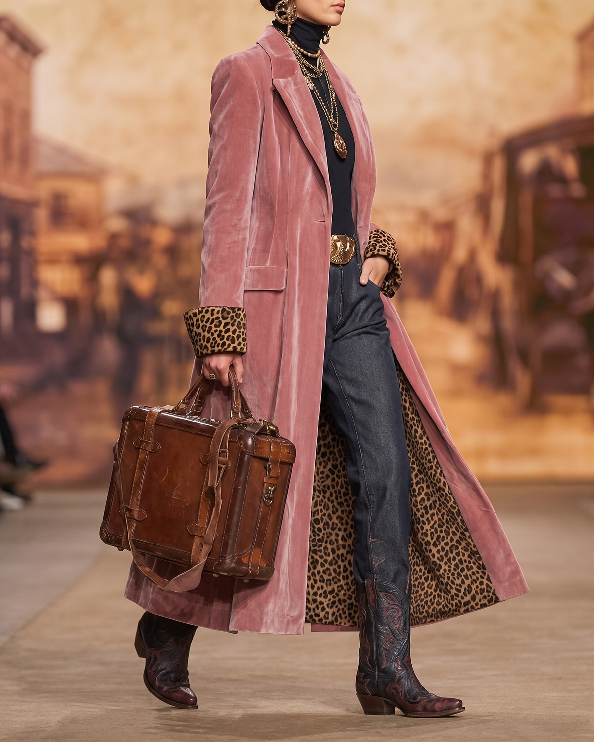 Madison velvet tailored coat