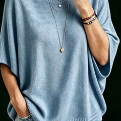 Amber casual batwing knit top