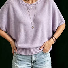 Amber casual batwing knit top