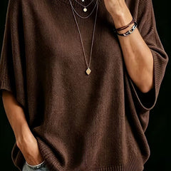 Amber casual batwing knit top