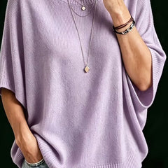 Amber casual batwing knit top