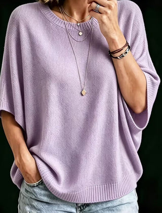 Amber casual batwing knit top