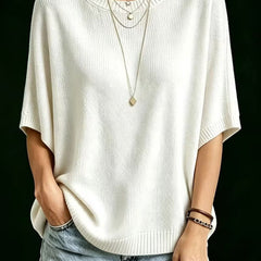 Amber casual batwing knit top