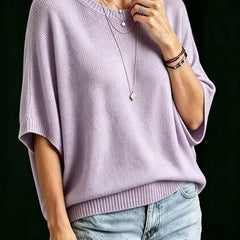 Amber casual batwing knit top