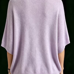 Amber casual batwing knit top