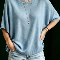 Amber casual batwing knit top