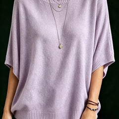 Amber casual batwing knit top