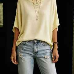 Amber casual batwing knit top