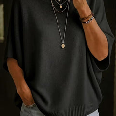 Amber casual batwing knit top