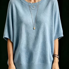 Amber casual batwing knit top