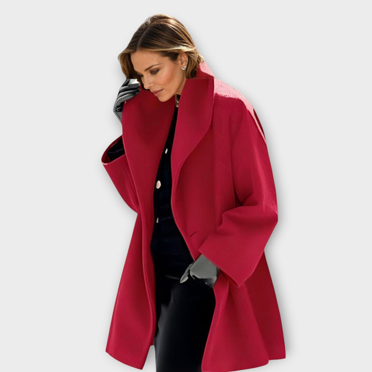 Jane wind-resistant shawl collar coat
