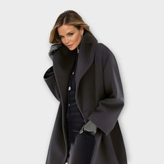 Jane wind-resistant shawl collar coat