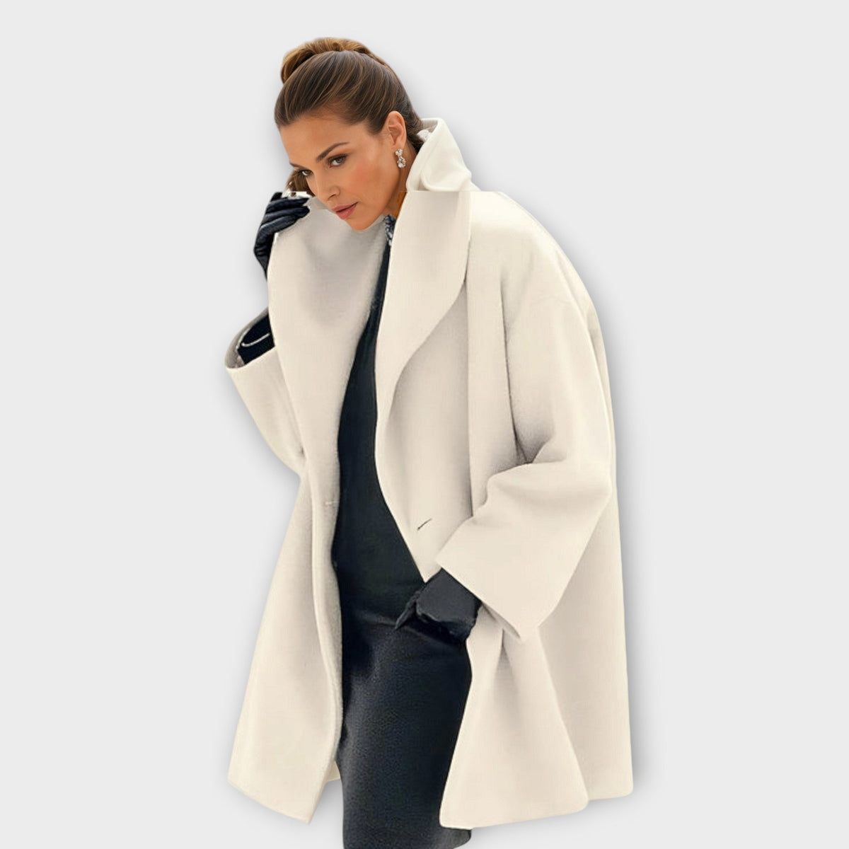 Jane wind-resistant shawl collar coat