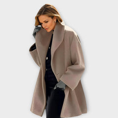 Jane wind-resistant shawl collar coat