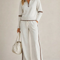 Kate half-zip jumper and wide-leg trouser set