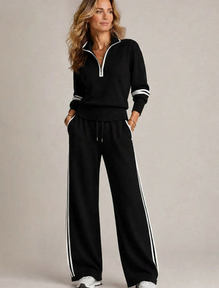 Kate half-zip jumper and wide-leg trouser set