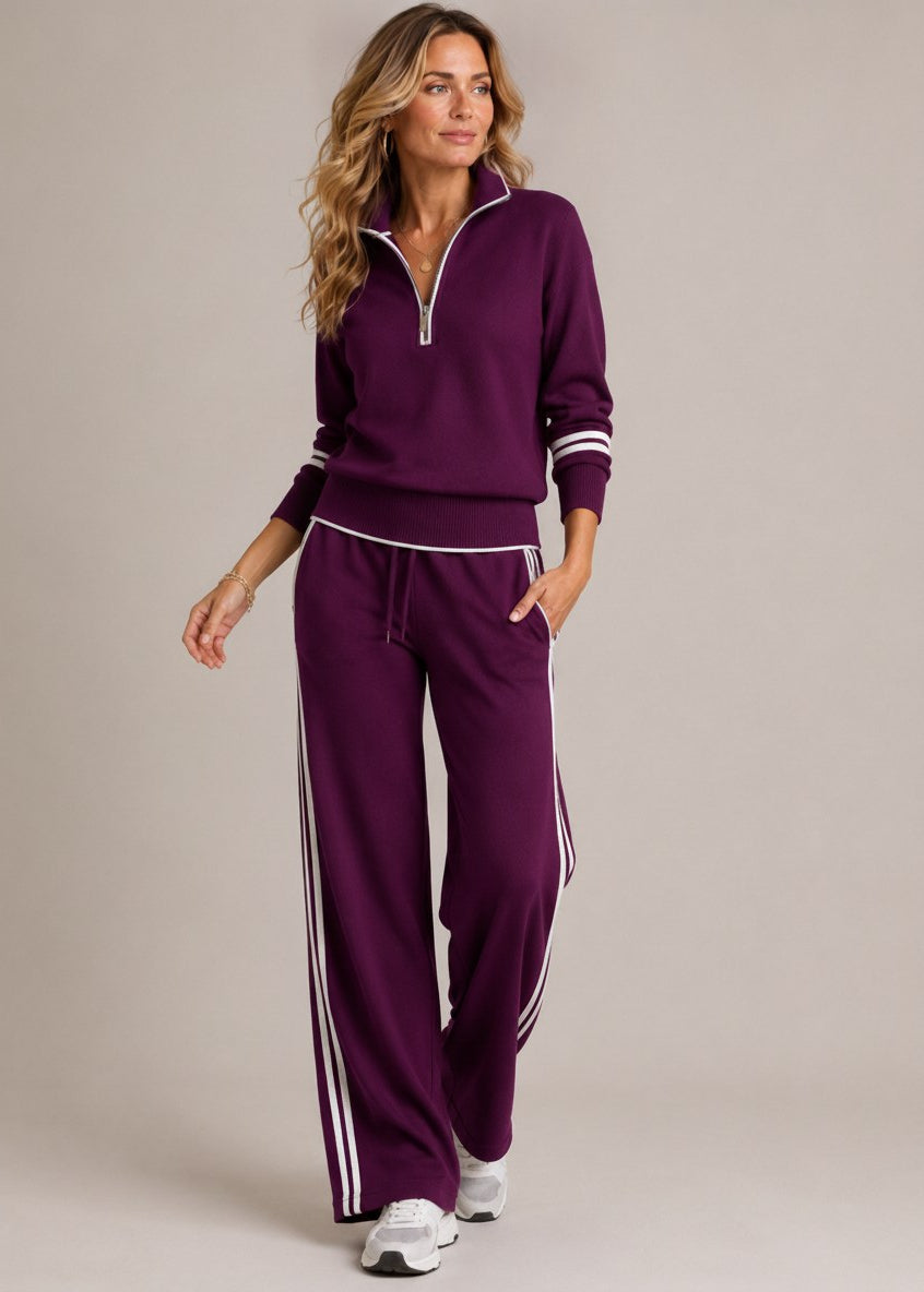 Kate half-zip jumper and wide-leg trouser set