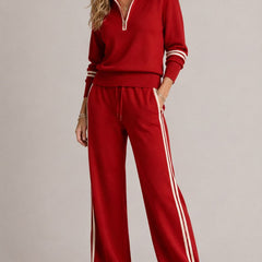 Kate half-zip jumper and wide-leg trouser set
