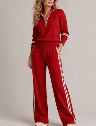 Kate half-zip jumper and wide-leg trouser set