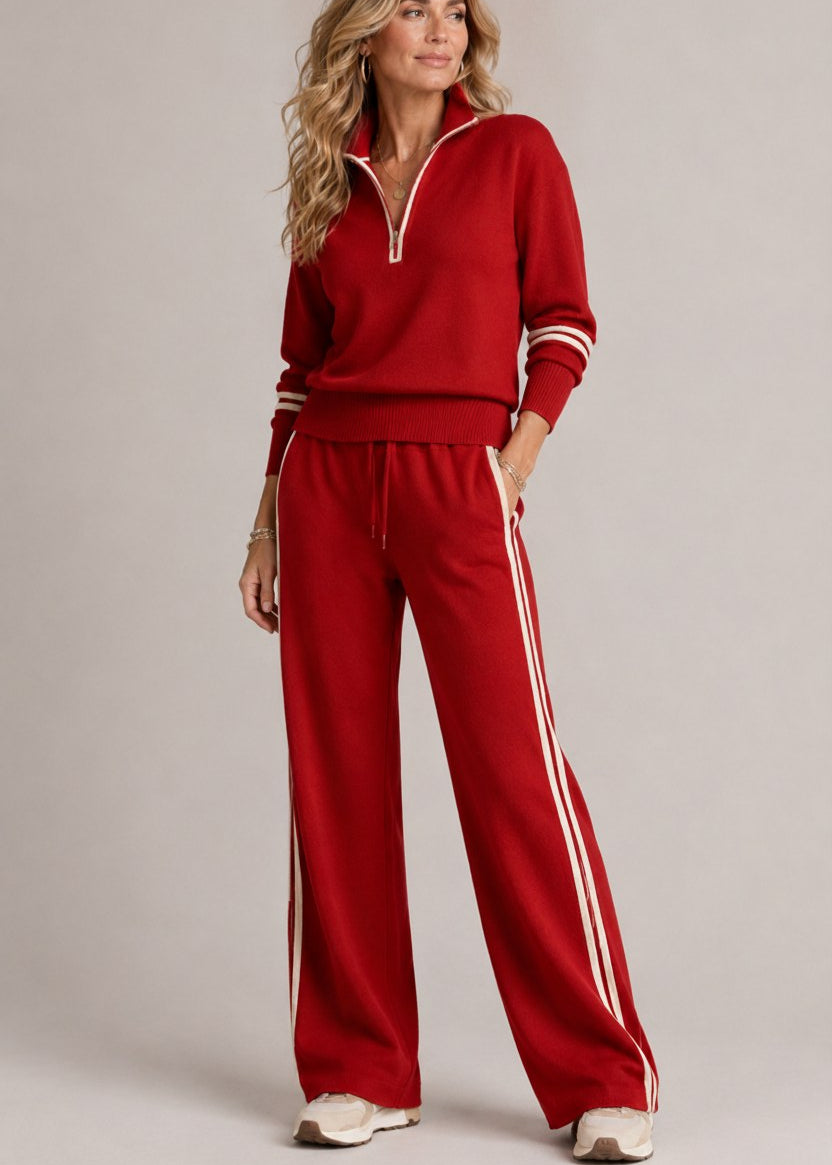Kate half-zip jumper and wide-leg trouser set