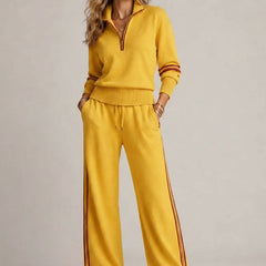 Kate half-zip jumper and wide-leg trouser set