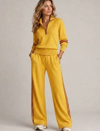 Kate half-zip jumper and wide-leg trouser set