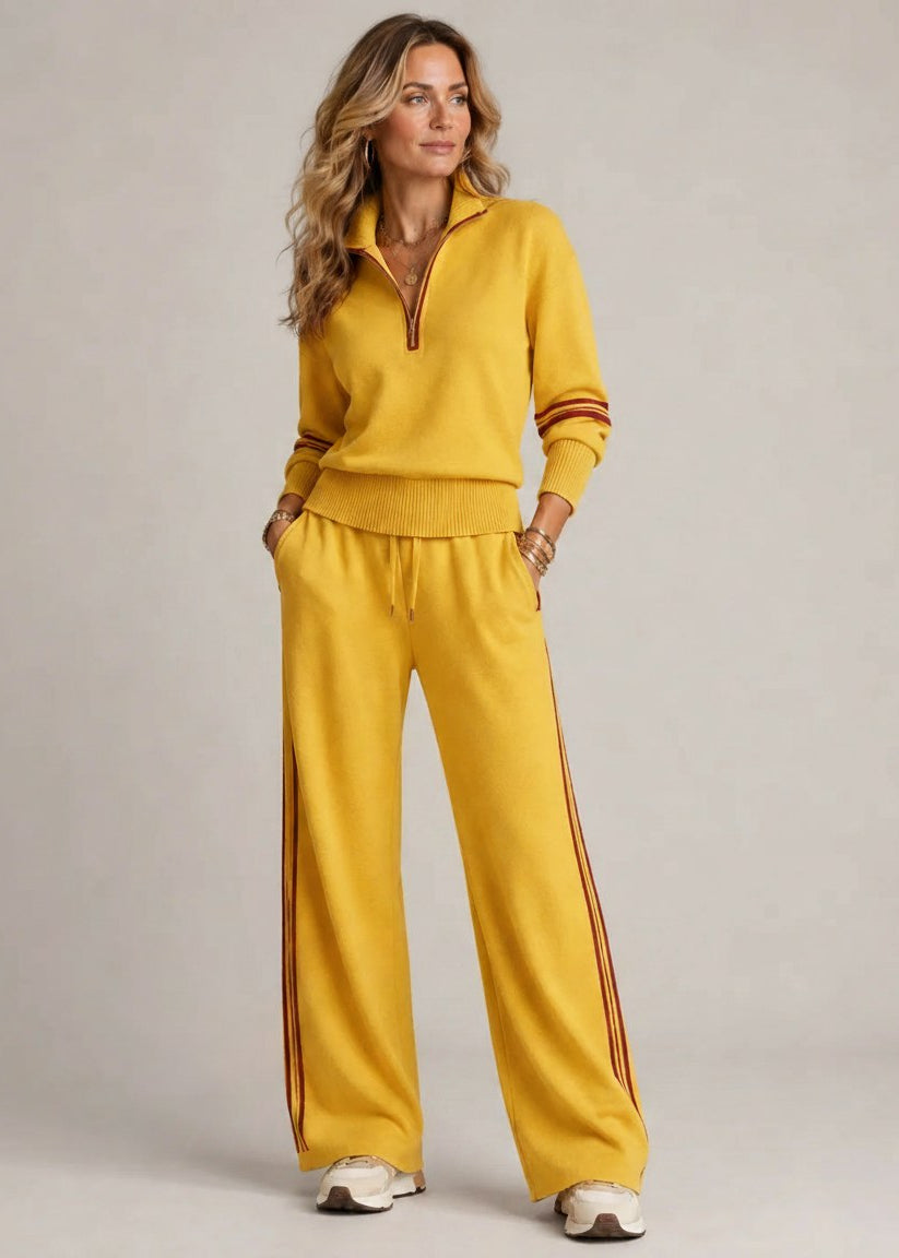 Kate half-zip jumper and wide-leg trouser set