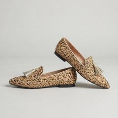 Marianne cheetah print tassel loafers