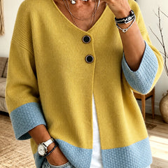 Jennifer colour-block knit cardigan