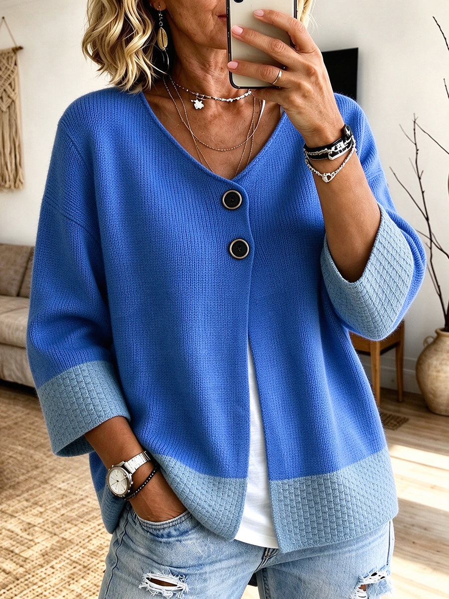 Jennifer colour-block knit cardigan